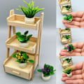 Miniatyrbillede 5 af 10: Dukkehus Miniature Plant Plastic Simulation Vase 3 3 3