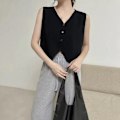 Miniatyrbillede 9 af 10: V Neck Sling Vest SORT SORT Black