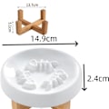 Miniatyrbillede 2 af 9: Cat Hund Slow Feeder Bowl Cat Puzzle Feeder Keramik