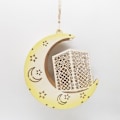 Miniatyrbilde 9 av 10: Eid Mubarak månelampe hengende lanternependel av tre A A