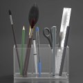 Miniatyrbillede 4 af 5: 2 stk Bestik Organizers Redskabsholder Desktop Opbevaring Transparent 2 Pcs-2 Pcs