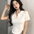 Miniatyrbillede 3 af 10: Dame poloshirts Kortærmet T-shirt SORT M Black M