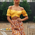 Pikkukuva 8 / 8: Lyhythihaiset Crop Topit PUNAINEN XL Red XL