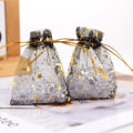 Miniatyrbillede 10 af 10: 50 Stk Organza Tasker Gaveemballage Charm Smykkepose GULD Gold