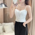 Miniatyrbilde 3 av 10: Bowknot Camisole ermeløse tanktops FARGE 4 FARGE 4 Color 4