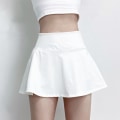 Miniatyrbilde 1 av 10: Sports kort skjørt Innebygd shorts skjørt WHITE XL White XL