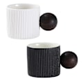Pikkukuva 1 / 6: 2 kpl espressokuppeja minikuppeja teekuppeja Black&White 2Pcs-2Pcs