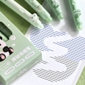 Miniatyrbillede 8 af 10: 4 STK/Eske Sletbar Pen Gel Pen GRØN SORT Blæk SORT Blæk Green Black Ink-Black Ink