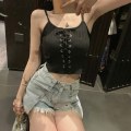 Miniatyrbild 4 av 10: Crop Top Stickad Camis WINE wine