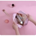 Miniatyrbild 4 av 10: Genomskinlig sminkväska Kosmetikväska ROSA 1 1 pink 1-1