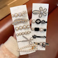 Pikkukuva 6 / 8: 5 KPL Hiusneula Clip Hiusneula 5 KPL RANDOM WHITE 5PCS Random White