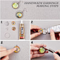 Miniatyrbild 6 av 10: 20 st printed glascabochoner Swirl glascabochoner 15MMCOLOR 15mmColor random