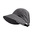 Miniatyrbillede 7 af 10: Solhat med bred skygge Foldbar fiskehat SORT black