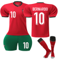 Miniatyrbilde 1 av 2: UEFA Euro 2024 Portugal Hjemmefotballdrakt for barn nr. 10 Bernardo Adult XL