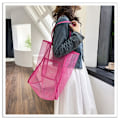 Pikkukuva 5 / 10: Läpinäkyvä mesh Rantalaukku PINK STYLE2 STYLE2 pink style2-style2