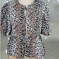 Miniatyrbild 1 av 9: Leopard Print Skjorta Kortärmade Toppar LEOPARD PRINT XL Leopard Print XL