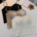 Miniatyrbilde 8 av 10: Fløyel ermeløs vest Camisole HVIT White