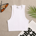 Miniatyrbilde 1 av 9: Yogavest for kvinner Sports Crop Tops WHITE M white M