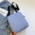 Miniatyrbillede 8 af 10: Canvas skuldertaske Crossbody taske SORT Black