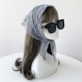 Miniatyrbillede 4 af 10: Tynd blonder falsk krave mesh garn sjal SORT black