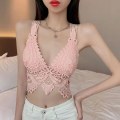 Miniatyrbilde 1 av 10: Sexy blonde Camisole Hollow Out Camisole ROSA Pink