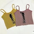 Miniatyrbillede 1 af 10: Crop Top Strikket Camis GUL yellow