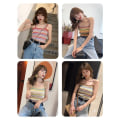 Pikkukuva 6 / 10: Rainbow Striped Top Neulottu Sling RED Red