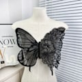 Miniatyrbilde 9 av 10: Butterfly Patch Clothes Patches SORT B ​​B Black B-B
