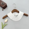 Miniatyrbilde 10 av 10: Falsk krage vintage solid bluse HVIT White