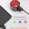 Miniatyrbillede 3 af 8: Cykel Bremse Baglygte Cykel Baglygte Cykel Auto Bremse Sensing