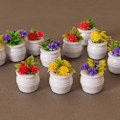 Miniatyrbillede 9 af 10: Dukkehus Miniature Plastic Simulation Vase GUL Yellow