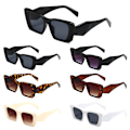 Miniatyrbillede 7 af 10: Rektangel solbriller Y2K solbriller BLACK-GRADIENT GREY Black-Gradient Gray