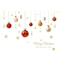 Miniatyrbillede 1 af 5: Jul statiske klistermærker Guld Snow Snowflake Decal