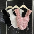Pikkukuva 2 / 10: Sexy Lace Camisole Fishbone Strap Camisole VALKOINEN white