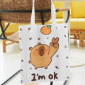 Pikkukuva 6 / 10: Kangaslaukku Sarjakuva Capybara Tote 9 9 9