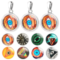 Miniatyrbillede 7 af 10: 20 stk. trykt glas cabochons Swirl glas cabochons 15MMCOLOR 15mmcolor random