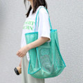 Miniatyrbillede 1 af 10: Transparent Mesh Bag Strandtaske MØRKEGRØN STYLE1 STYLE1 dark green style1-style1