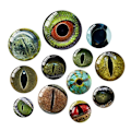 Miniatyrbild 3 av 9: 20st/10 par Eyes Crafts Eyes Puppet Crystal Eyes 16MM-FÄRG 16mm-color random