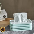 Miniatyrbilde 8 av 10: Sammenleggbart papir Ansiktsveskeboks Tissue Spring Box GRØNN NON green non luminous-non luminous