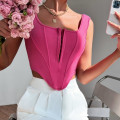 Miniatyrbilde 9 av 10: Rosa suspendeloverdel Y2K Tank-topp SVART L Black L