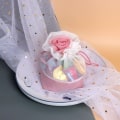 Miniatyrbillede 8 af 10: 5 stk Blomstergavepose Snøreposer BEIGE beige