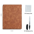 Miniatyrbilde 1 av 10: A4 Whiteboard Notebook Slettbar Whiteboard Draft BRUN Brown