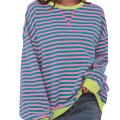 Miniatyrbillede 6 af 7: Dame oversize sweatshirt langærmet skjorte BLÅ M blue M