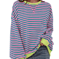 Miniatyrbillede 6 af 7: Dame oversize sweatshirt langærmet skjorte RØD M red M