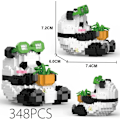 Miniatyrbillede 1 af 10: Panda byggeklods legetøj samlet legetøj 6 6 6