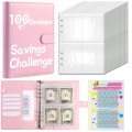 Pikkukuva 1 / 10: 100 Days Savings Challenge 100 Envelope Challenge Binder PINK Pink
