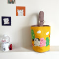 Miniatyrbild 6 av 10: Canvas Handväskor Liten Bucket Bag BLÅ blue