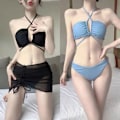 Miniatyrbillede 5 af 10: Bikinisæt badedragt SORT Black