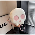 Miniatyrbillede 9 af 10: Læder skuldertaske Skull Crossbody taske SORT Black