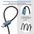 Miniatyrbilde 4 av 9: Skriverkabel USB A til USB B 2.0 GRÅ 3M Grey 3m